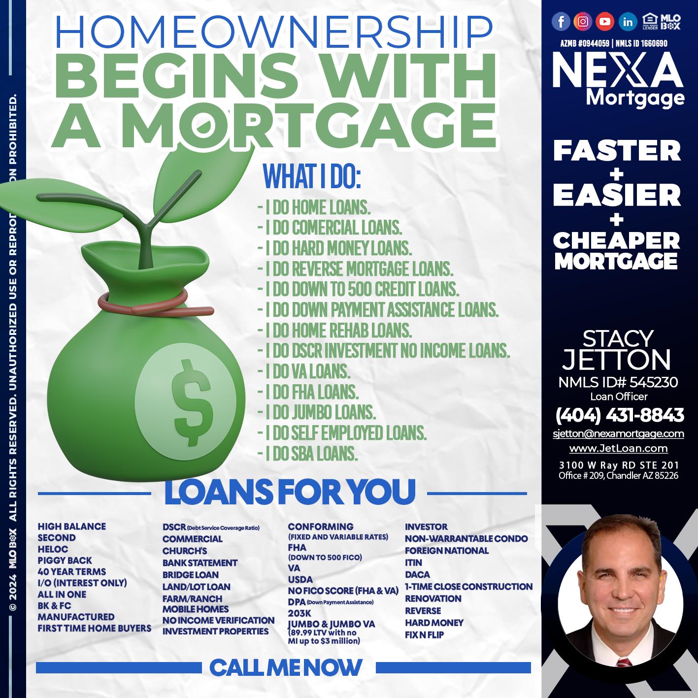 HOME OWNERSHIP - Stacy Jetton -Sr. Mortgage Broker